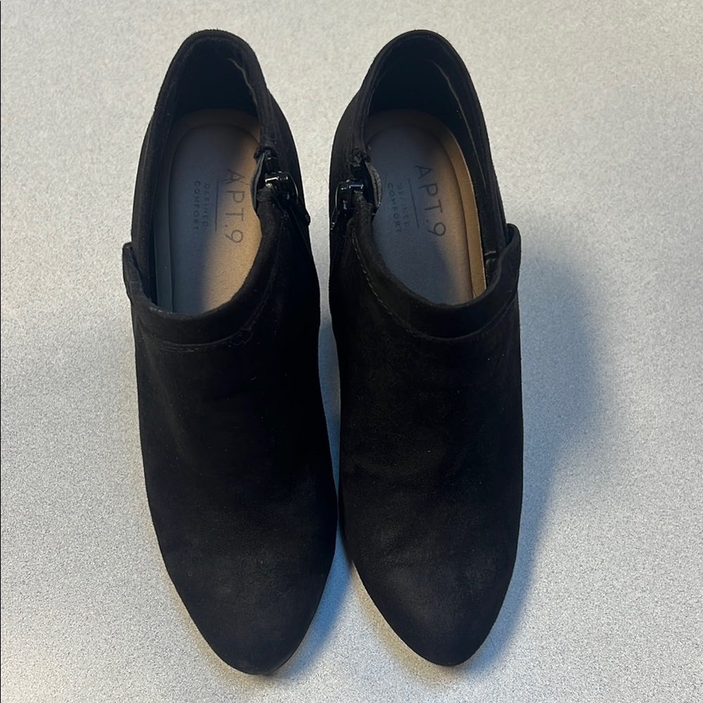 Apt. 9 Black Ankle Booties Sleek Minimalist Design